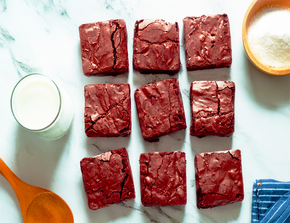 Delicious chocolate brownies
